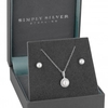 Sterling Silver 925 Silver Freshwater Pearl Halo Matching Set