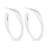 Sterling Silver 925 Silver Oval Twist Drop Earring