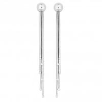 Sterling Silver 925 Slinky Multi Strand Tassel Drop Earring