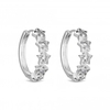 Sterling Silver 925 Star Hoop Earring