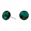 Sterling Silver 925 Swarovski Emerald Stud Earring