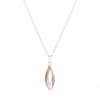 Sterling Silver 925 Two Tone Cage Pendant