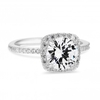 Sterling Silver 925 White Cubic Zirconia Halo Sized Ring