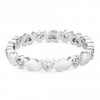 Sterling Silver 925 White Cubic Zirconia Heart Sized Ring