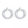 Sterling Silver 925 White Cubic Zirconia Polished Stud Earring