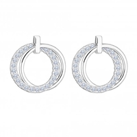 Sterling Silver 925 White Cubic Zirconia Polished Stud Earring