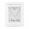 Sterling Silver 925 White Cubic Zirconia Triple Heart Short Pendant Necklace