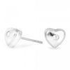 Sterling silver and cubic zirconia heart stud earring