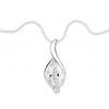 Sterling silver and cubic zirconia marquis twist necklace
