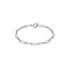 Sterling Silver Belcher Chain T-Bar Bracelet