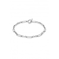Sterling Silver Belcher Chain T-Bar Bracelet