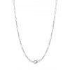 Sterling Silver Belcher Chain T-Bar Necklace