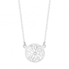Sterling Silver Cubic Zirconia Filigree Swirl Necklace