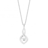Sterling Silver Cubic Zirconia Infinity Pendant Necklace