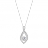 Sterling Silver Cubic Zirconia Infinity Pendant Necklace