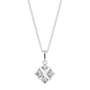 Sterling Silver Cubic Zirconia Knot Pendant Necklace