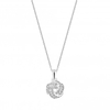 Sterling Silver Cubic Zirconia Knot Pendant Necklace