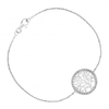Sterling Silver Cubic Zirconia Tree Of Life Bracelet