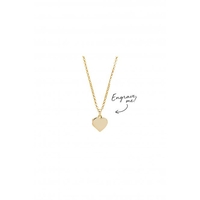 Sterling Silver Gold Heart Locket Necklace - Personalised By Engraving