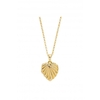 Sterling Silver Gold Heart Shell Locket Necklace