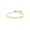 Sterling Silver Gold Plaited Toggle Bracelet