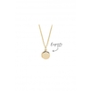 Sterling Silver Gold Round Locket Necklace - Personalised By Engraving