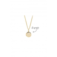 Sterling Silver Gold Round Locket Necklace - Personalised By Engraving