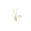 Sterling Silver Gold Tag Necklace - Personalised By Engraving