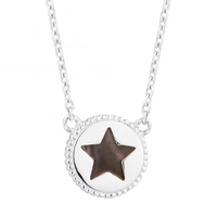 Sterling silver mother of pearl star pendant necklace