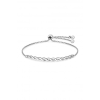 Sterling Silver Plaited Toggle Bracelet