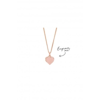 Sterling Silver Rose Gold Heart Locket Necklace - Personalised By Engraving