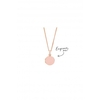Sterling Silver Rose Gold Round Locket Necklace - Personalised By Engraving
