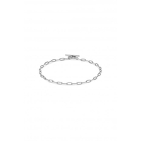 Sterling Silver Small Paperlink T-Bar Bracelet