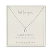 Sterling Silver Wishbone Necklace On "Just For You" Gift Card