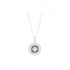 Sterling Silver With Cibic Zirconia Grey Mystic Pendant