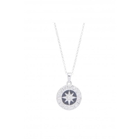 Sterling Silver With Cibic Zirconia Grey Mystic Pendant