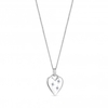 Sterling Silver With Cibic Zirconia Mystic Heart Necklace