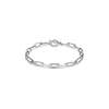 Sterling Silver With Cubic Zirconia Link T-Bar Bracelet