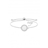 Sterling Silver With Cubic Zirconia Round Toggle Bracelet - Personalised By Engraving