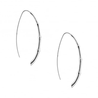 Takenoko contemporary sterling silver hoop earring