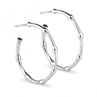 Takenoko sterling silver fine hoop earring