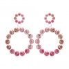 Tonal Pink Midi Circle Drop Earring