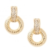 Twisted Pave Crystal Door Knocker Earring