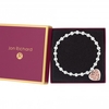 Two - Tone Plated Crystal Filagree Charm Stretch Bracelet - Gift Boxed