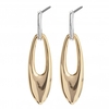 Two Tone Gold and Silver Plated Polished Drop Earring