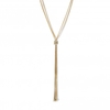 Two Tone Mesh Lariat Necklace