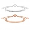 Two Tone Pave Crystal And Bar Toggle Bracelet Pack Of 2