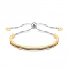 Two Tone Polished Chain Toggle Bracelet