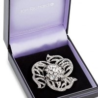 Vintage Crystal Pansy Style Brooch