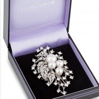 Vintage Pearl Crystal Spike Effect Brooch